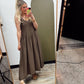 Sienna Maxi Dress (Brown)