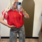 Cheer Team Button Sweater (Red)