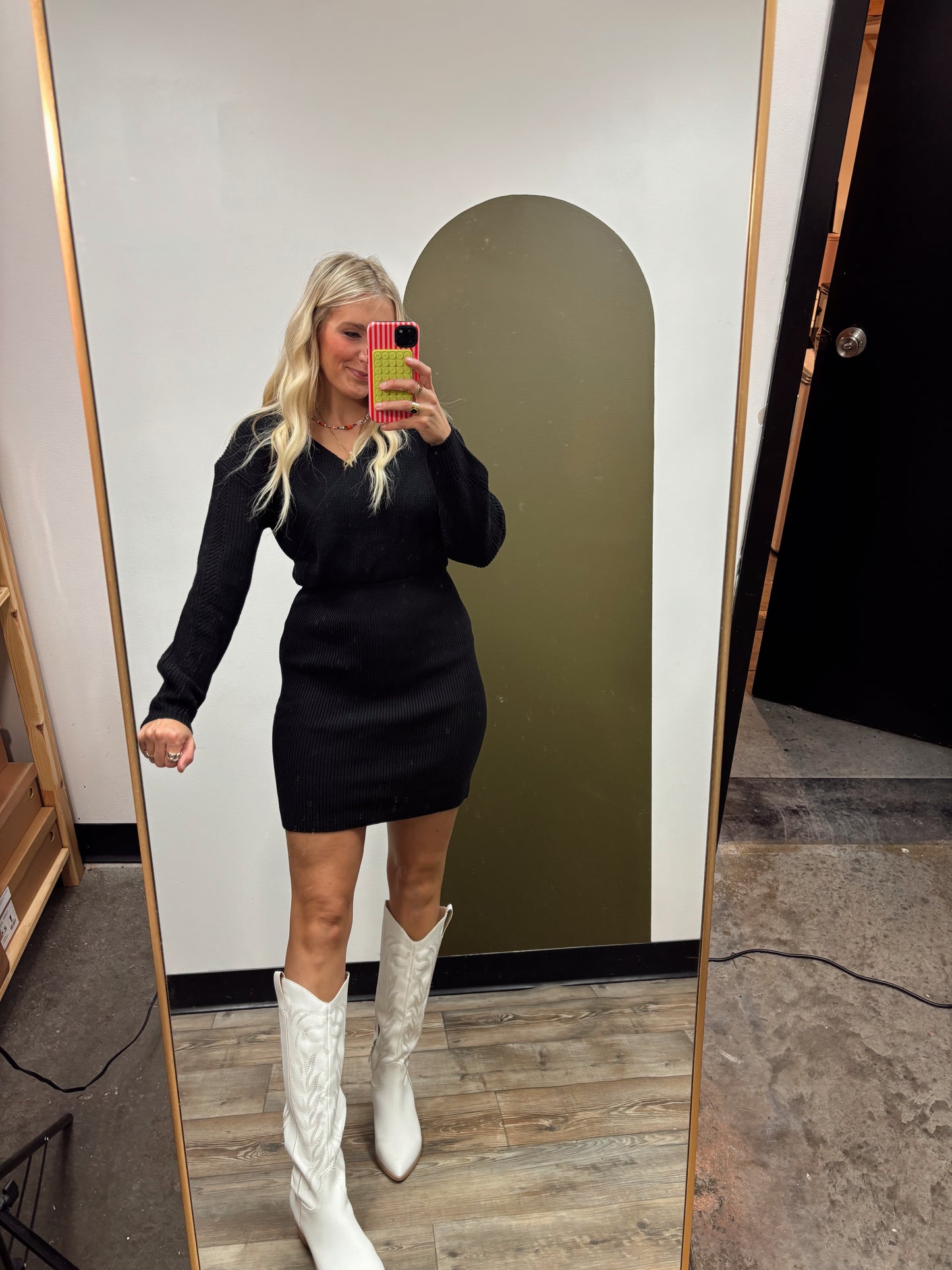 Noemi Sweater Dress (Black)