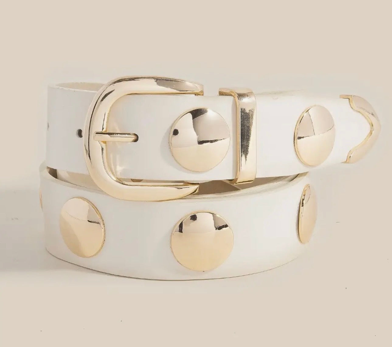 Metallic Disc Studded Belt