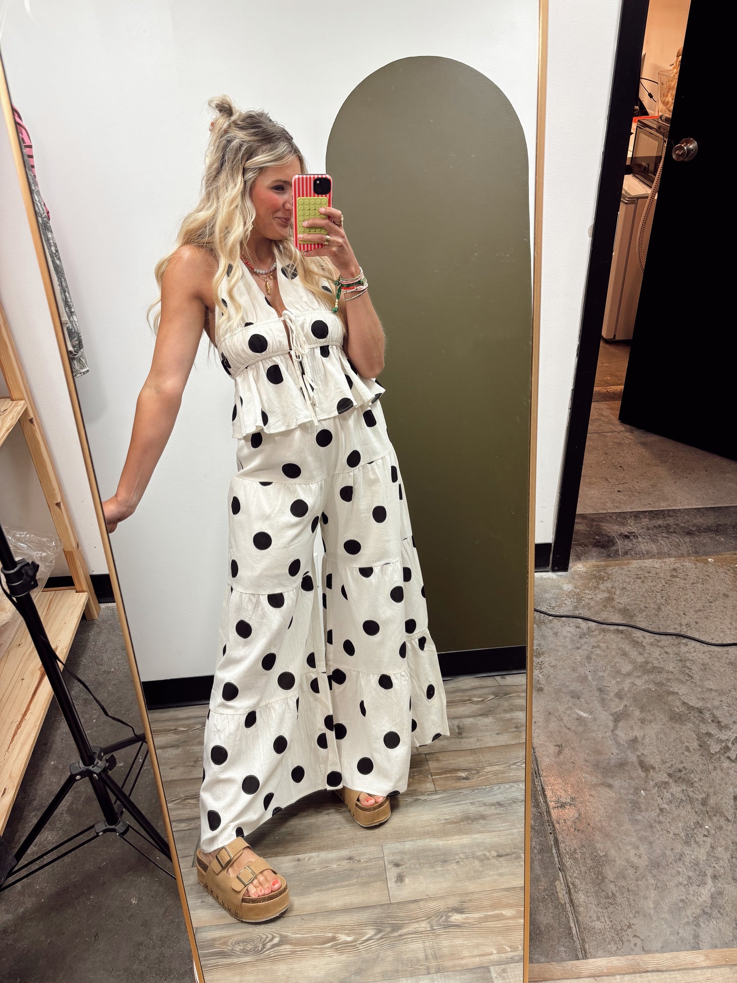 Vixen Halter Pant Dot Set