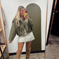 Kira Suede Bomber Jacket (Olive)