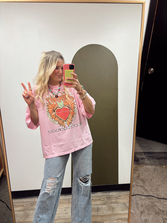 Journey Faithfully Pink Tee