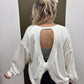 Cross Back Sweat Top (Cream)