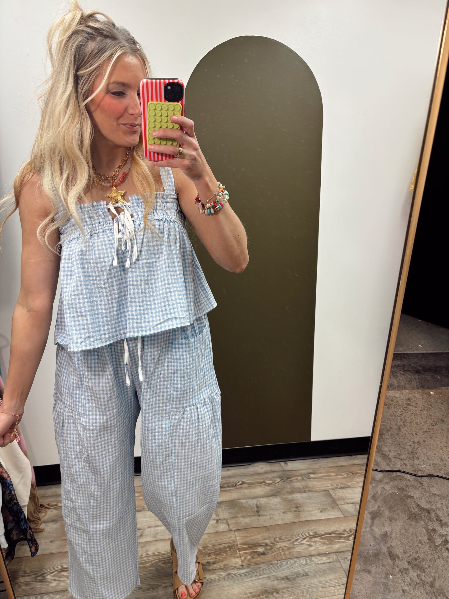 Seersucker Stripe Set (Blue)