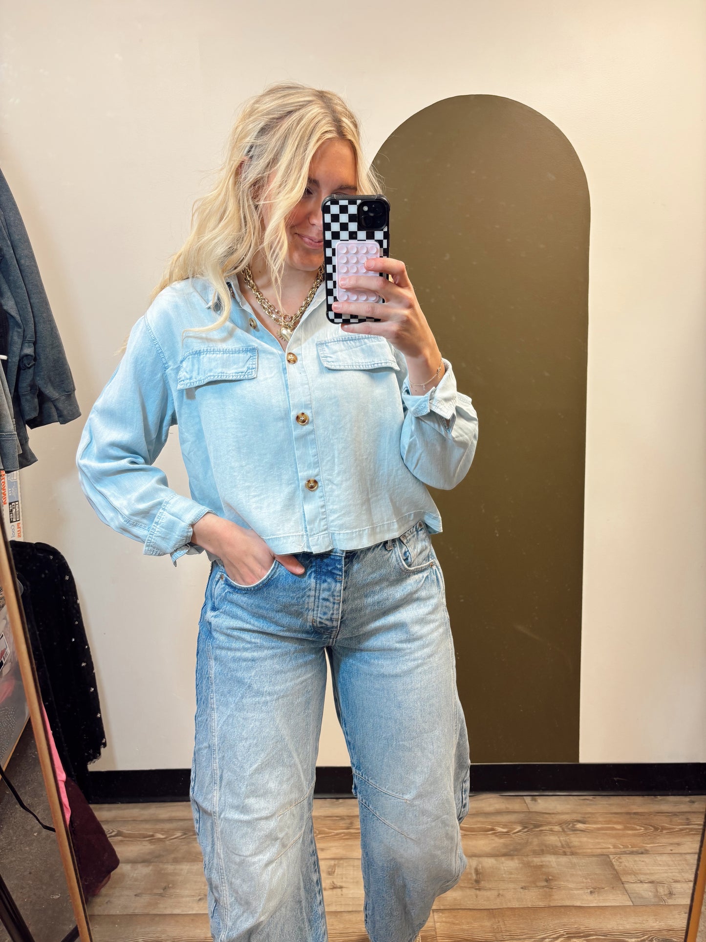 Priscilla Denim Top