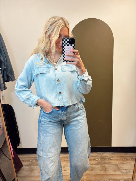 Priscilla Denim Top