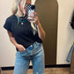 Lia Cuff Top (Black)