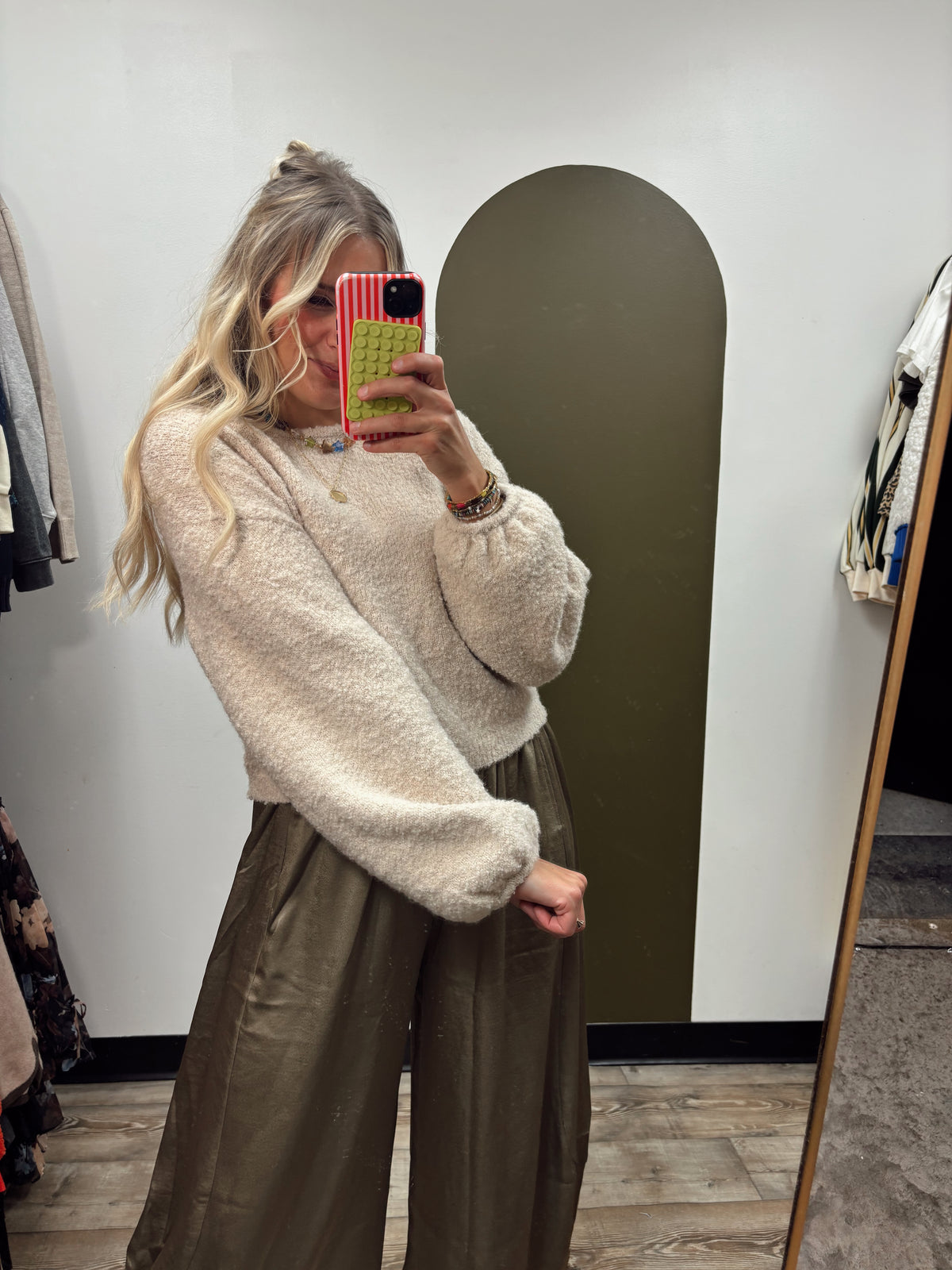 Johanna Pullover Sweater (Khaki)