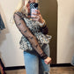 Sheer Bow Top (Black)