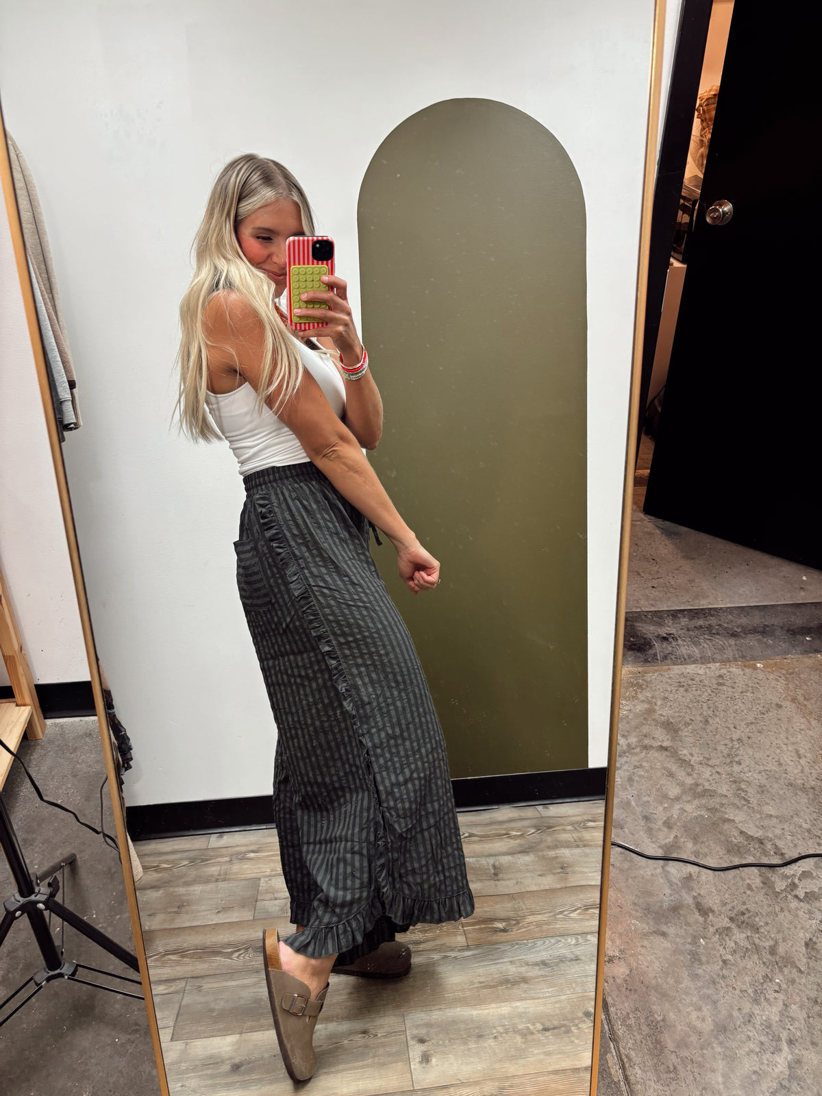 Breezy Stripe Wide Leg Pant