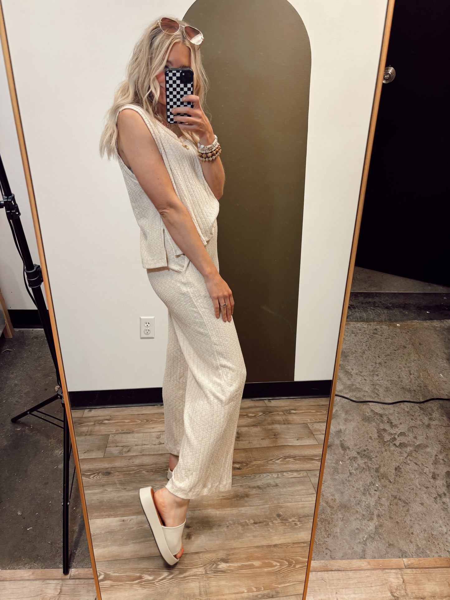 Paula Wide Leg Pant (Cream)