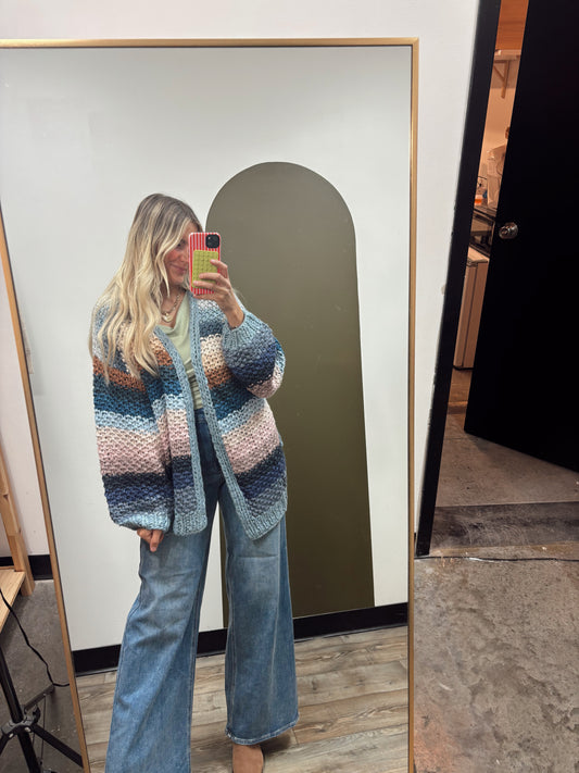Sweet Skies Crochet Cardigan (Blue)