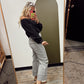 Alina Off Shoulder Sweatshirt (Black)