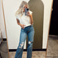 Daisy Wide Leg Flare Jean