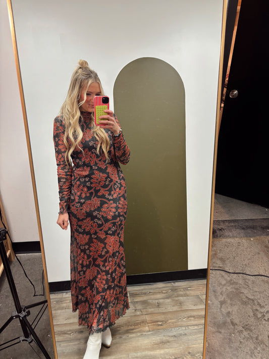 Chanda Mesh Maxi Dress