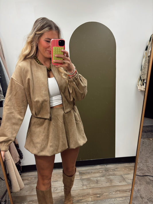 Arden Suede Jacket (Mocha)