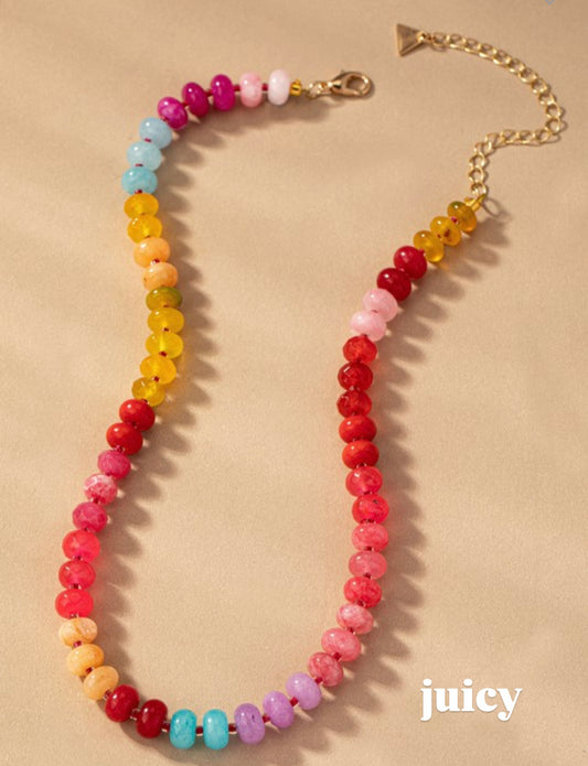 Rainbow Gem Necklace (Juicy)