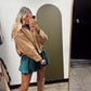 Arana Suede Bubble Jacket (Camel)