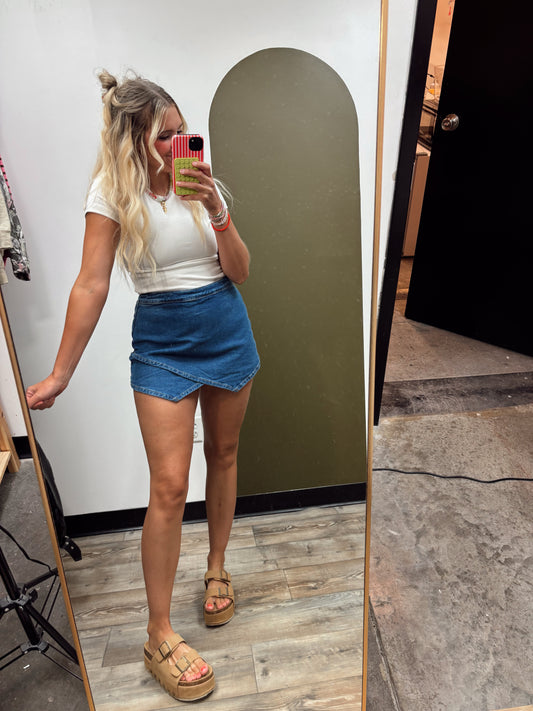 Leila Denim Skort