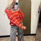 Skylar Stripe Sweater (Red)