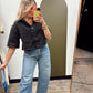 Vivienne Denim Top (Black)