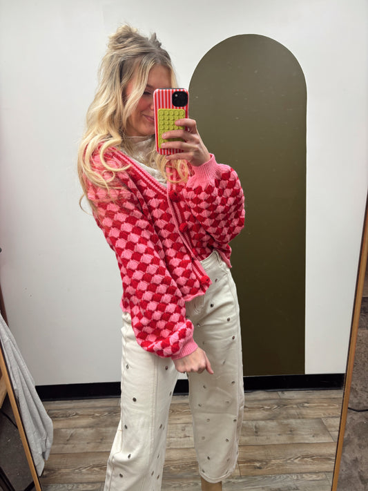 Fantasia Cardgan (Red/Pink)