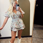 Josie Jacquard Mini Romper