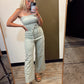 Melissa Strapless Jumpsuit (Green)