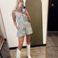 Oversize Collar Leopard Romper