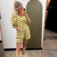 Cris Terry Stripe Romper