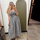 Chelsea Gingham Maxi Dress (B&W)