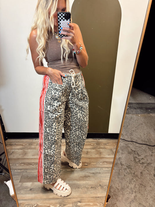 Leopard Sport Striped Pant
