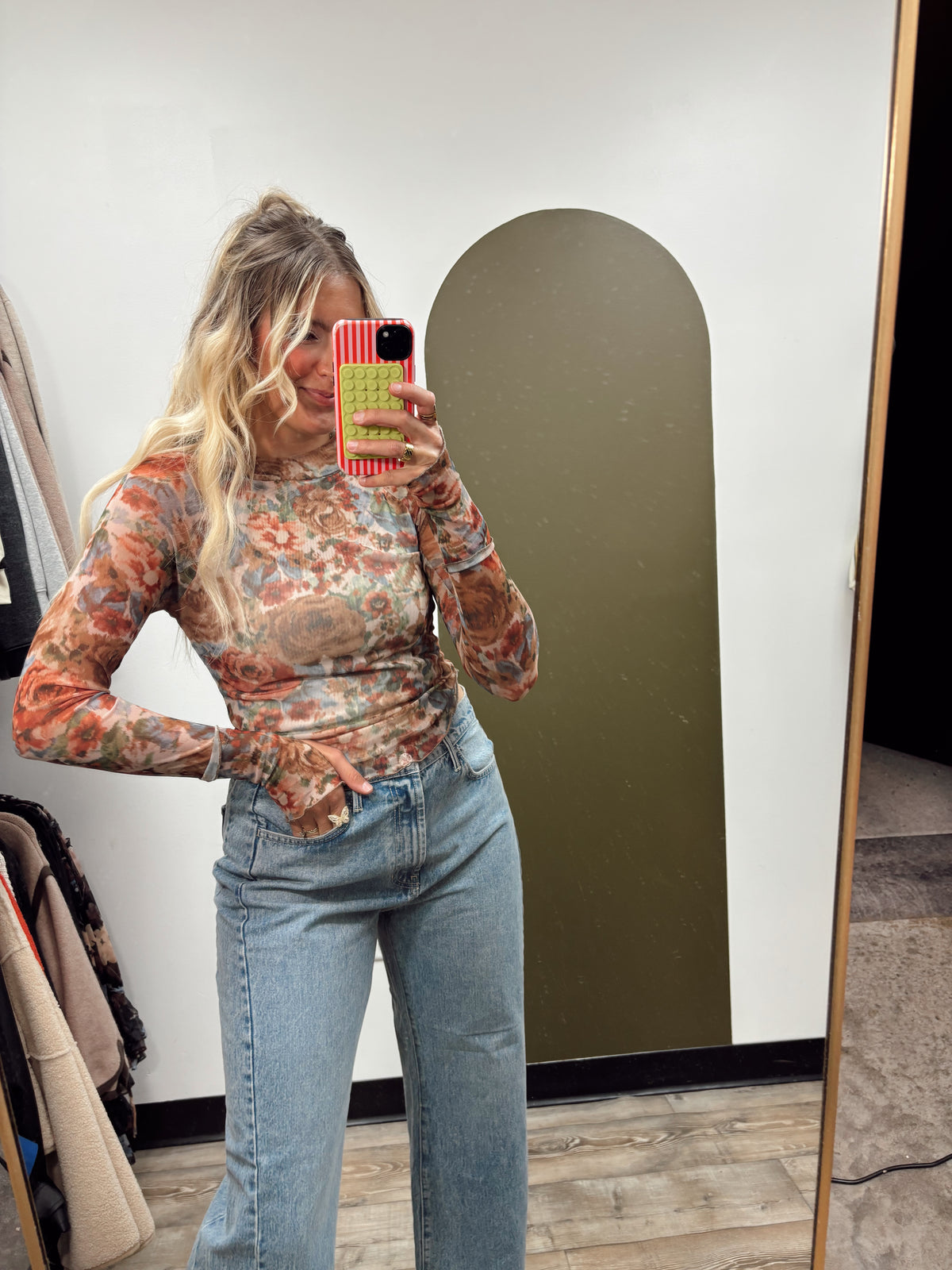 Ayleen Sheer Floral Top