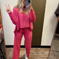 Rosy Textured Sweater (Pink)