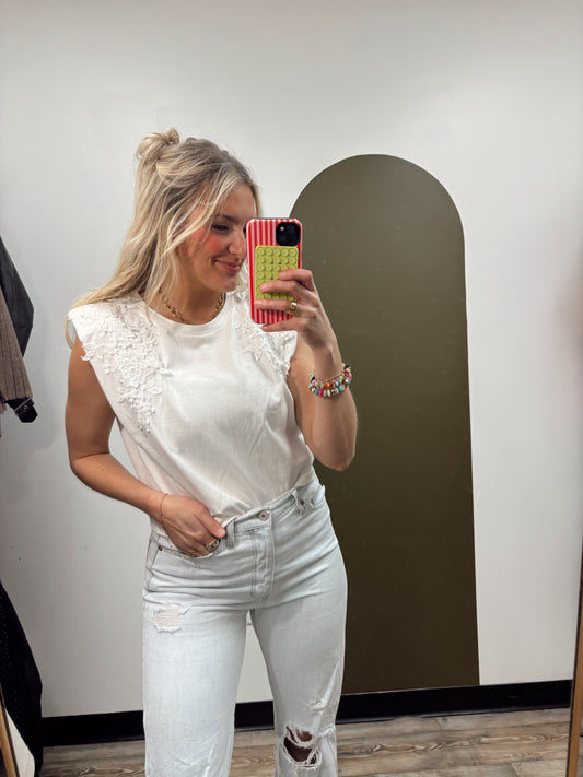 Eyelet Muscle Tee