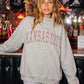 Kansas City Stripe Letter Mock Neck