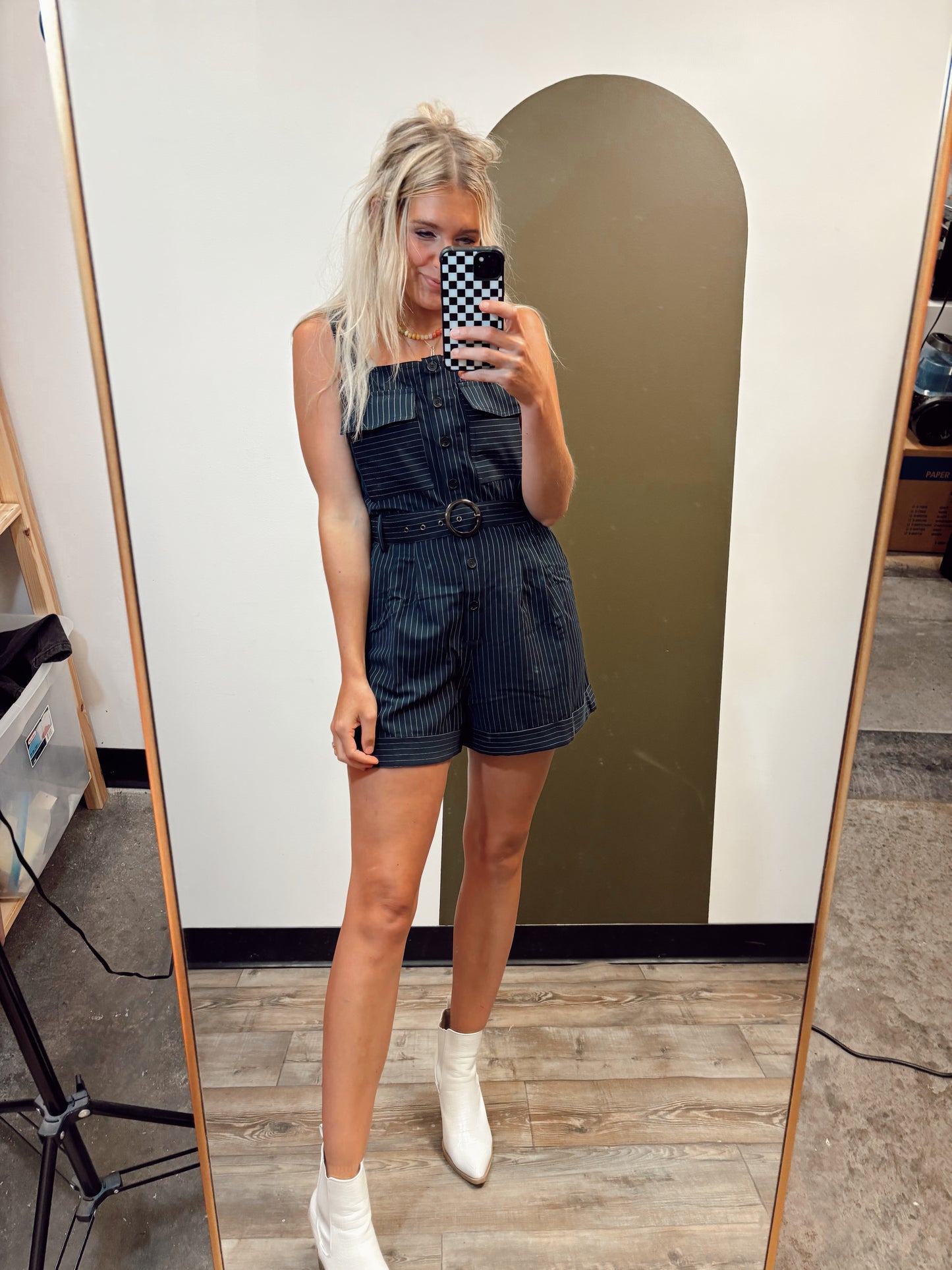 Pinstripe Romper
