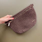 Suede Westlyn Woven Bum Bag (Chocolate)