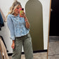 Ruffle Hem Denim Jacket