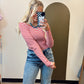 Red Alert Stripe Top (Red)