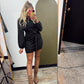 Sadie Front Tie Dress (Black)