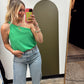 Why Knot One Shoulder Top (Green)
