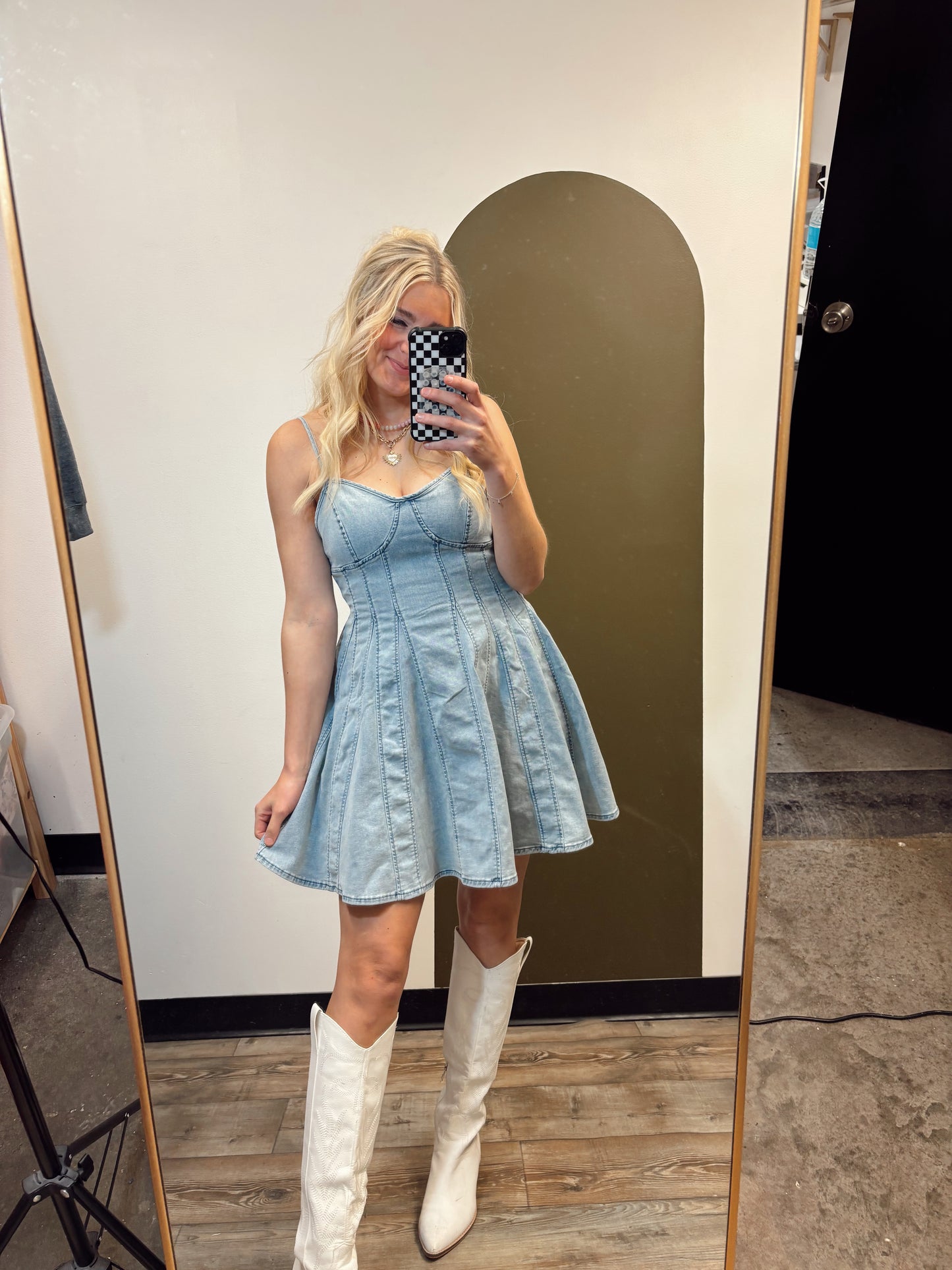 Carolina Denim Dress (Blue)