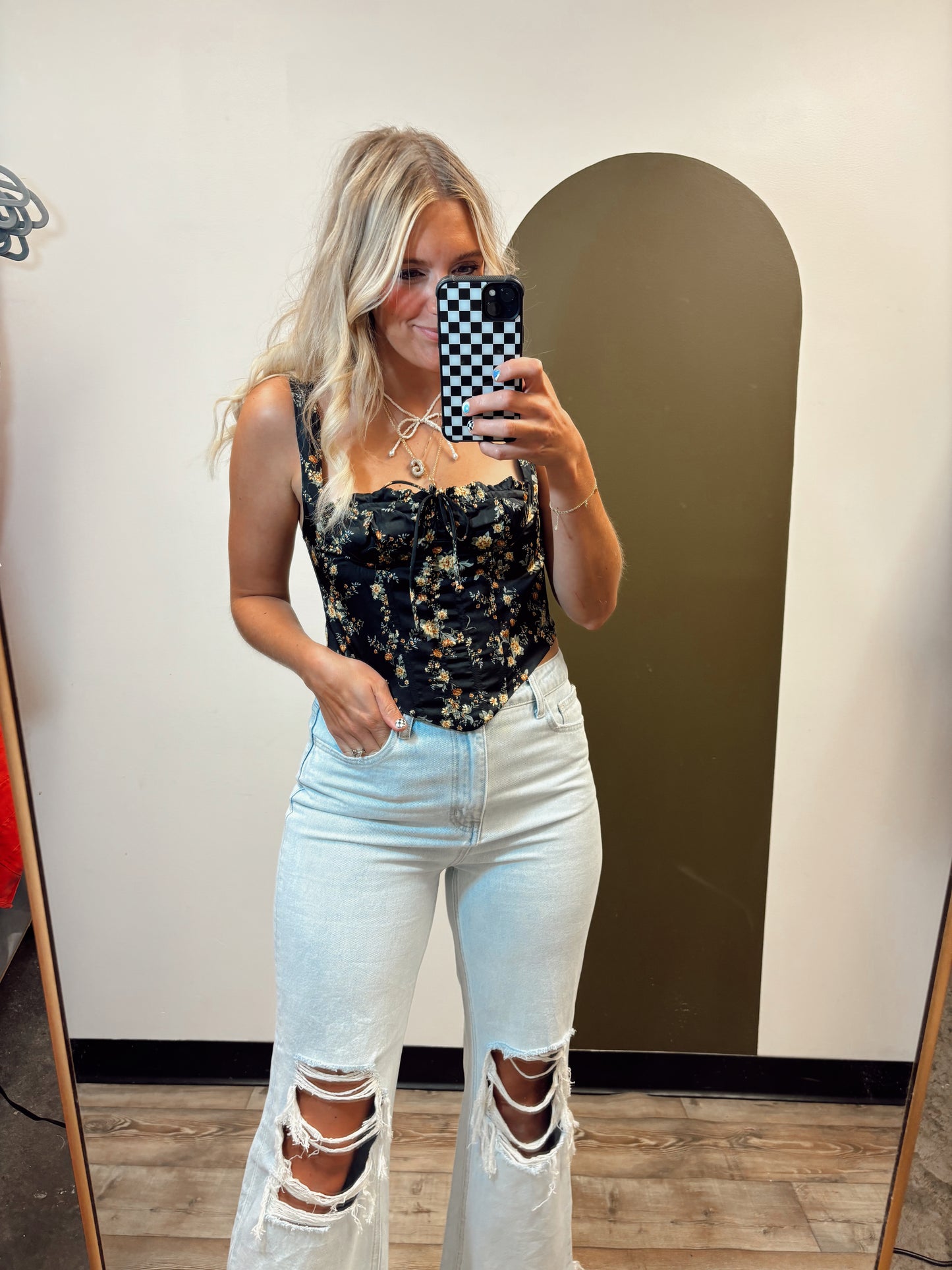 Selena Floral Corset Top