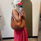 Hazel Hobo Bag ( Chocolate Suede)