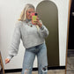 Reign Mock Neck Sweater (Grey)