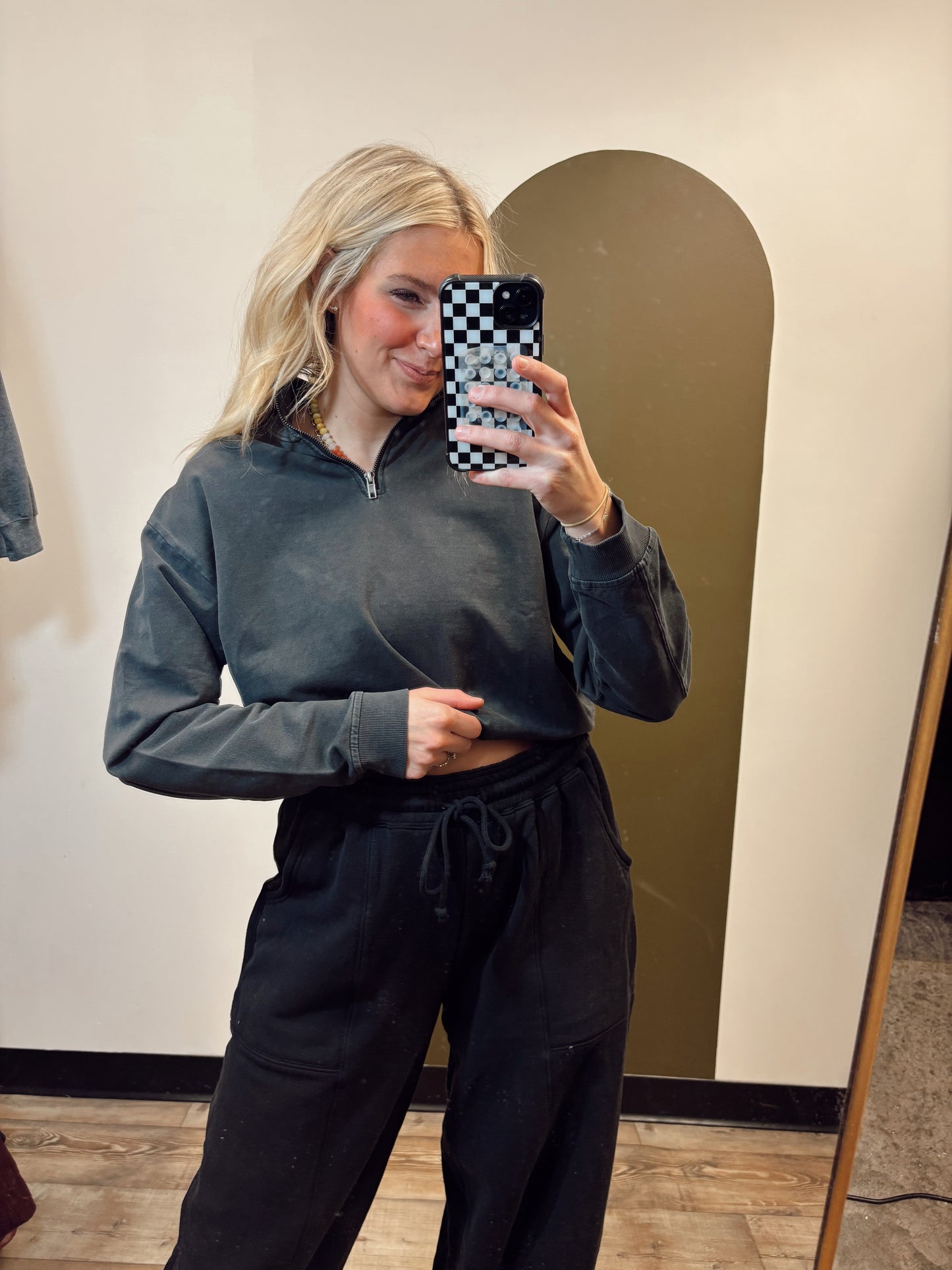 Long Weekend Zip Top (Black)
