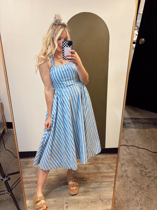 Farrah Midi Dress (Blue)