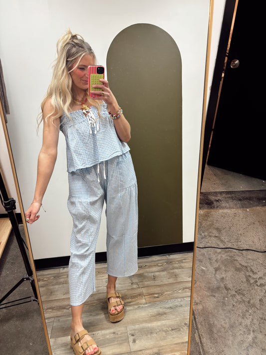 Seersucker Stripe Set (Blue)